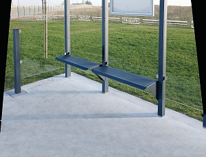 Lavička CONVI pro instalaci na autobusovou zastávku 100 cm