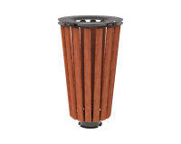 Odpadkový koš LOFOTEN 80, kombinace kov-dřevo, bez vnitřní nádoby