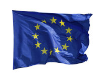Vlajka Evropské unie, rozměr 225x150 cm, uchycení nylonovými kroužky